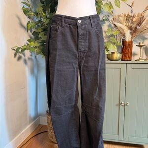 We The Free Good Luck Mid Rise Barrel Jeans in Soundwave